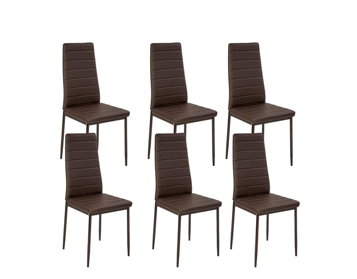 Silla de Comedor en Polipiel/metal (Pack 4)