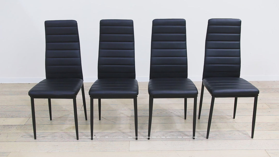 Silla de Comedor en Polipiel/metal (Pack 6)