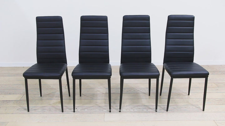 Silla de Comedor en Polipiel/metal (Pack 6)