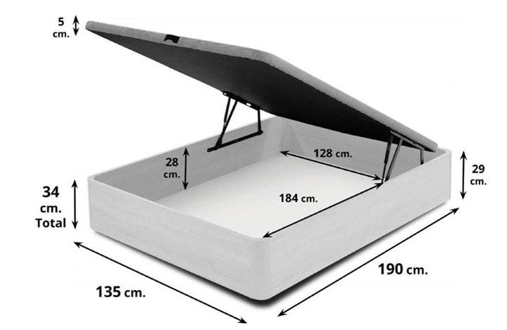 Pack Cama Canapé Abatible Marina 3.0 + Colchón (90, 105, 135 y 150cm x 190cm)