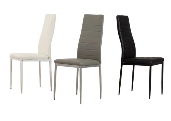 Silla de Comedor en Polipiel/metal (Pack 6)