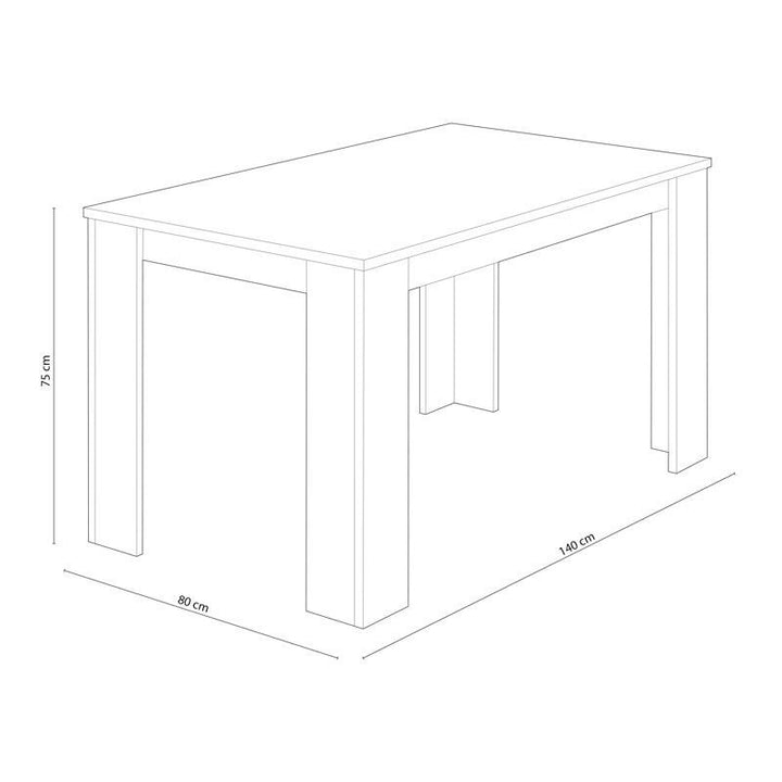 Pack Mesa de Comedor o Cocina + 4 Sillas en Polipiel/metal