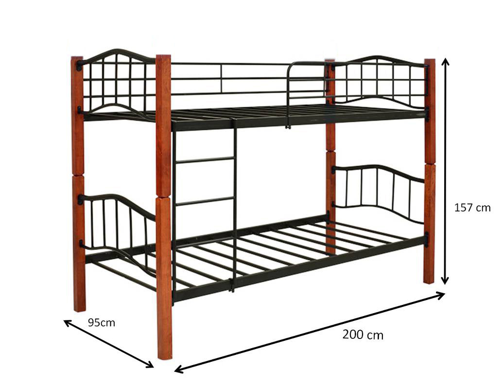 Oferta: Litera Doble Cama 90cm de Madera y Metal+ 2 Colchones