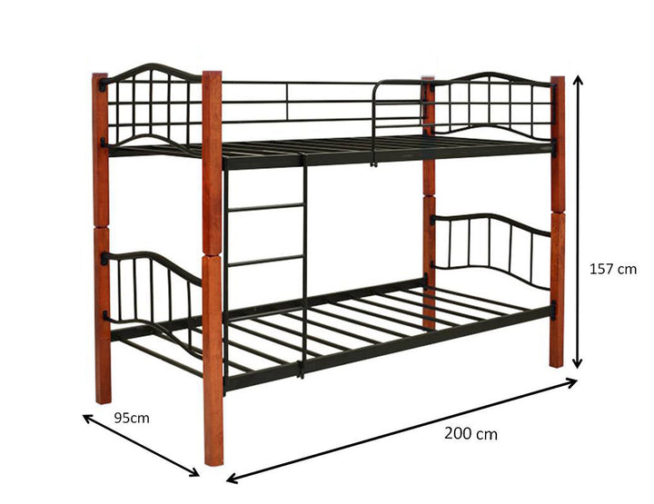 Oferta: Litera Doble Cama 90cm de Madera y Metal+ 2 Colchones