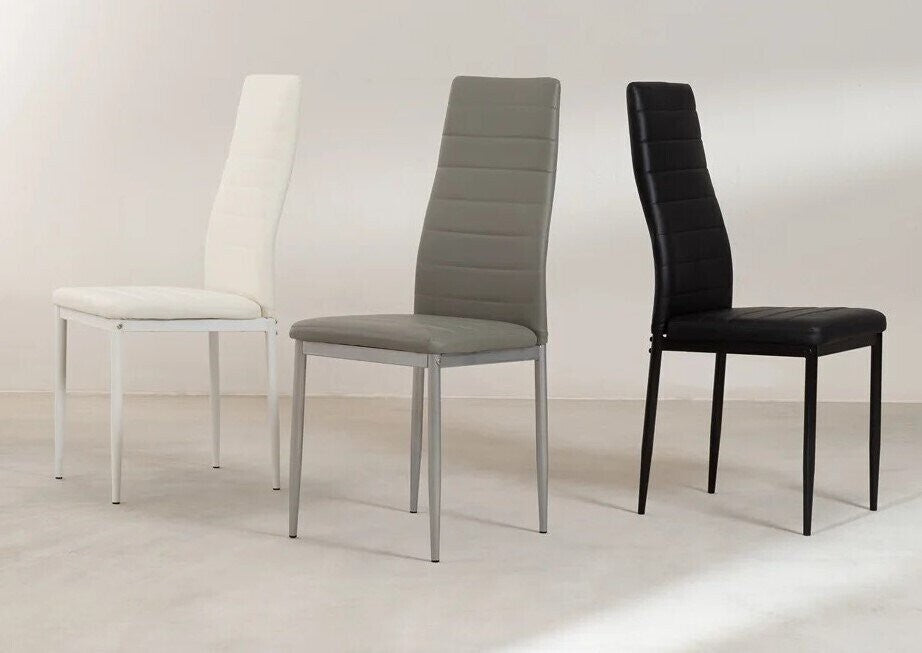 Silla de Comedor en Polipiel/metal (Pack 6)