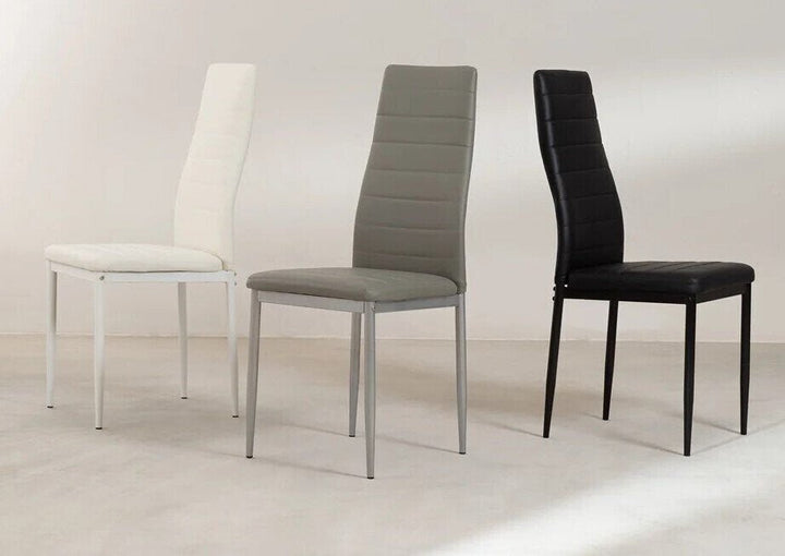 Silla de Comedor en Polipiel/metal (Pack 6)