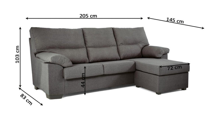Sofa Chaise Longue Reversible Golden G 205cm