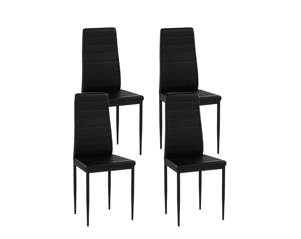 Silla de Comedor en Polipiel/metal (Pack 4)