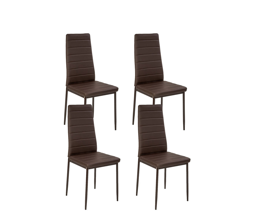Silla de Comedor en Polipiel/metal (Pack 4)