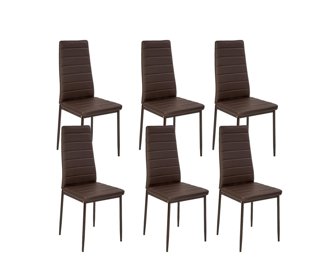 Silla de Comedor en Polipiel/metal (Pack 4)