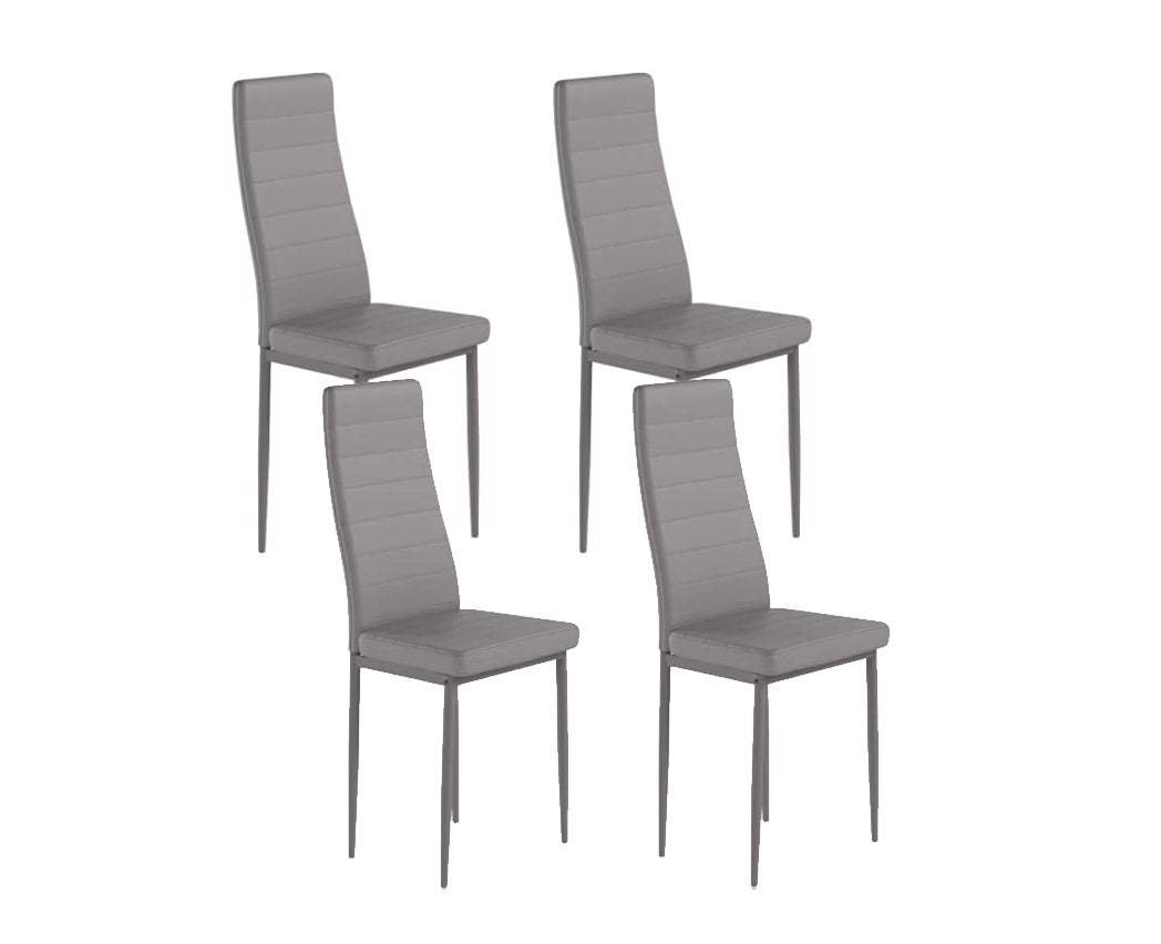 Silla de Comedor en Polipiel/metal (Pack 6)