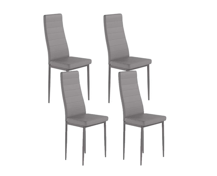Silla de Comedor en Polipiel/metal (Pack 6)