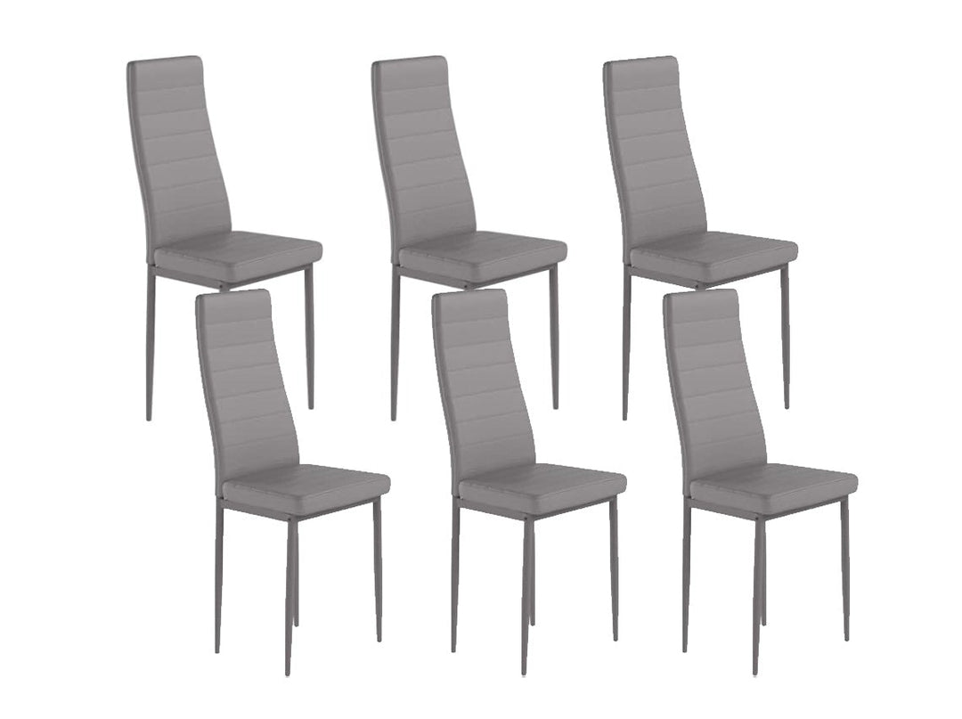 Silla de Comedor en Polipiel/metal (Pack 4)