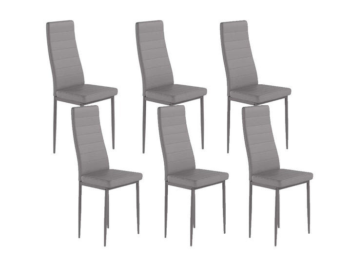 Silla de Comedor en Polipiel/metal (Pack 4)